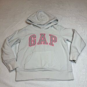 GAP White Hoodie with Pink Lettering